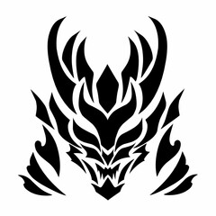 Intense Tribal Devil or Monster Head Logo