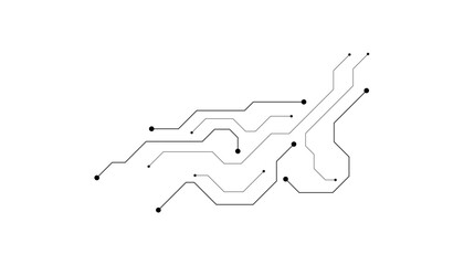 Circuit board digital abstract background. Motherboard technology texture design. AI semiconductor and computer processor on tech bg. Vector illustration