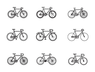 City Commuter Bicycle Line Art Lifestyle