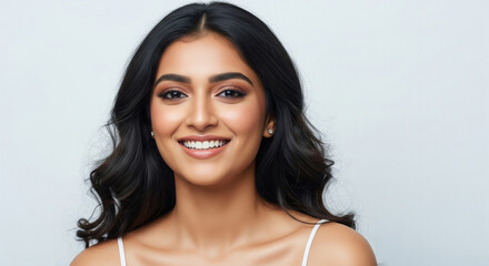 Radiant Young Indian Woman with a Bright, Beautiful Smile