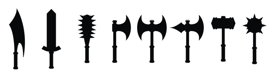 barbarian weapon vector 