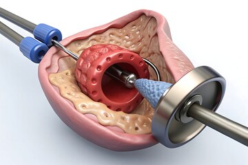 Extraction and Implantation, complex immediate surgery. Medically accurate 3D illustration of dental treatment