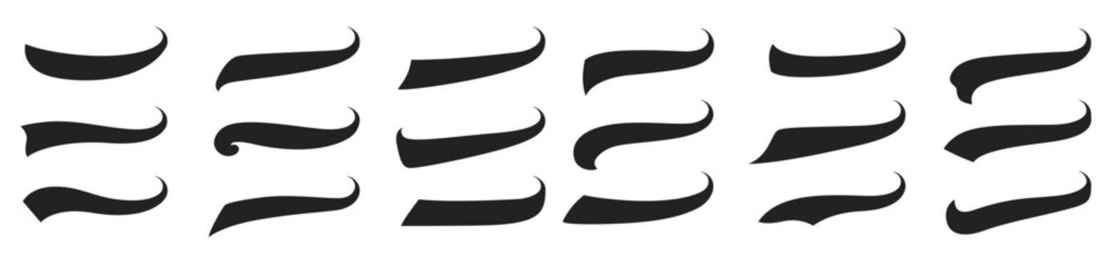 baseball swoosh and swash tails border or divider