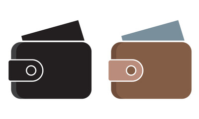 Wallet icons. Money vector. Isolated on White Background. Vector eps 10
