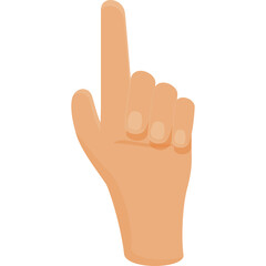 Human Hand With Index Finger Pointing Upwards Against A Transparent White Background Representing Direction And Choice
