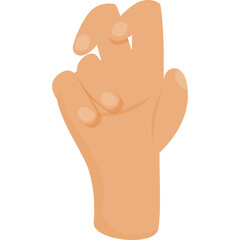 Human Hand Gesture Reaching Out In A Grab Motion With Transparent Background Vector Art