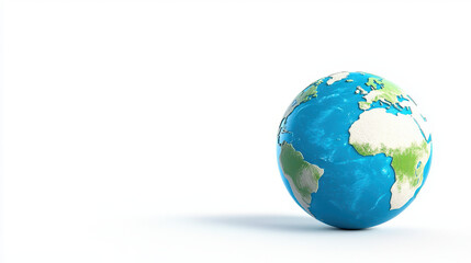 Fototapeta premium Detailed globe showcasing continents and oceans, symbolizing global awareness and unity. vibrant colors evoke sense of connection to Earth