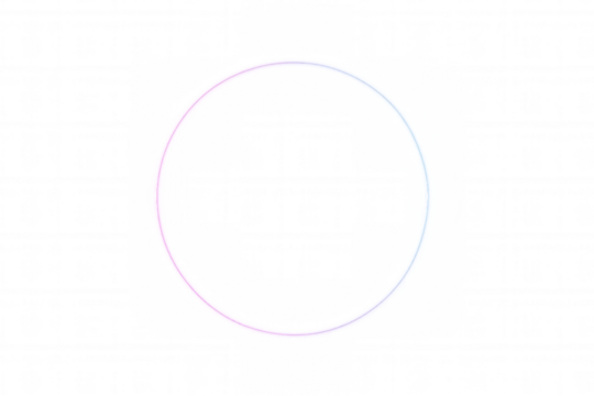 Abstract gradient circle light effect creating a modern glowing frame on transparent background