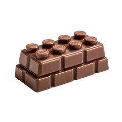 Chocolate bar shaped like building blocks