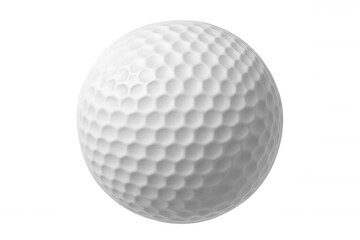 Golf ball with hexagonal dimple pattern, showing sport equipment for championship, game, and competition