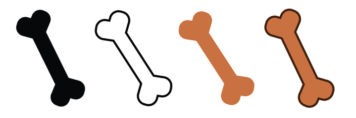 Dog bone icon illustration EPS10