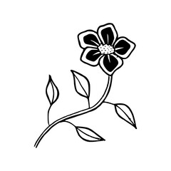 vintage style floral motif for decorative design