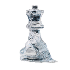 Melting ice chess piece