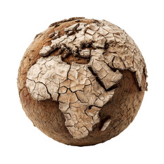 Cracked dry earth globe