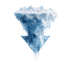Iceberg shaped like arrow
