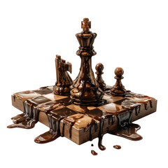 Melting chocolate chess set