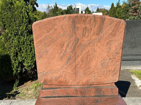 Blank tombstone in the public cemetery