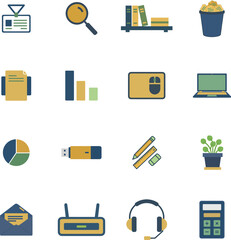 Modern Office Tools and Stationery Collection