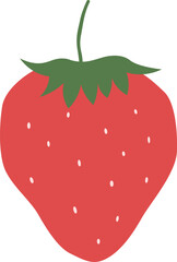 北欧テイストのシンプルかわいいいちごのイラスト素材
