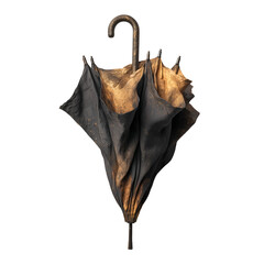 Folded dirty umbrella