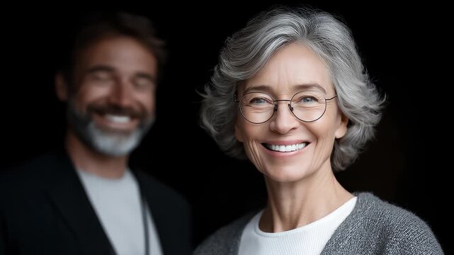 Confident Business Professionals Smiling at the Camera