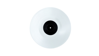 White vinyl record, black disc
