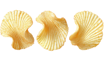 Crispy, wavy potato chips