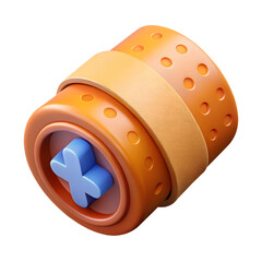 3D Discharged Battery Icon Energy Power Cell No Charge Storage Electrical Battery Source Volt Amp Accumulator Lack Supply Electricity