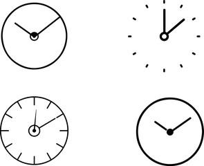 Clock Line Icon &ndash; Time, Schedule, and Deadline Symbol Vector