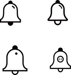 Notification Bell Line Icon &ndash; Alert and Reminder Symbol Vector