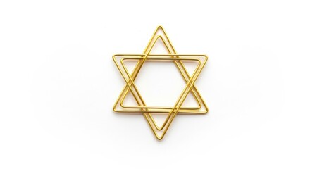 Fototapeta premium Golden star of david design for hanukkah decoration or jewelry inspiration