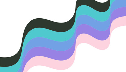Vibrant Wavy Flowing Striped Background in Pop Art Colors