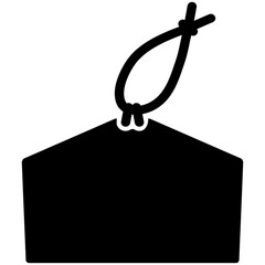 絵馬のアイコン、ベクターイラスト。