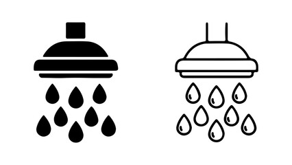 Shower head icon with transparent background