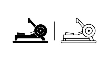 Rowing machine icon with transparent background
