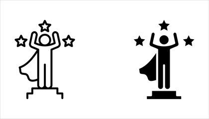 role model Icon set, Symbol isolated white background