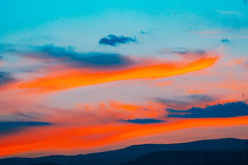 Sunset and wonderful sky colors	