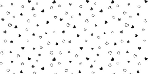 ハートのシームレス背景パターン