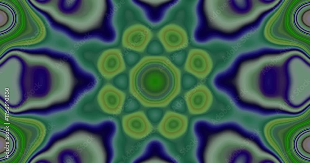 Wall mural a vibrant tunnel video loop showcases smooth, flowing shapes and colors. this seamless motion create