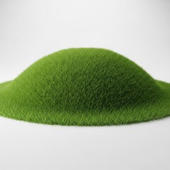 Miniature green hill covered in lush artificial grass