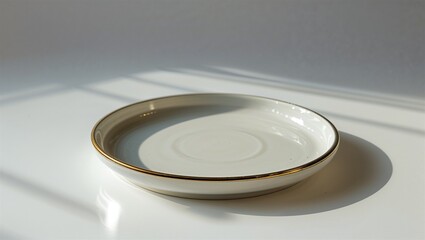 ceramic snack scoop pad with soft white backdrop