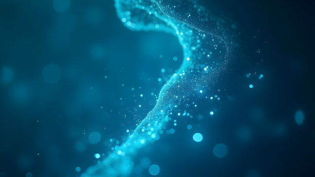 Cyan glow digital meets tissue