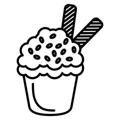 Outline Birthday Element