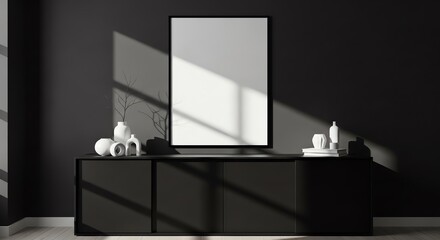 Modern Monochrome Poster Frame Mockup