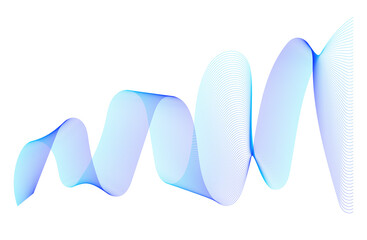 手書き曲線グラデーション背景　ブルーライトブルー