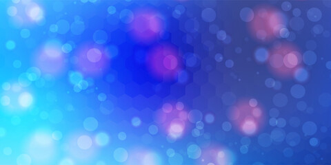 Light BLUE vector pattern with spheres. Glitter abstract illustration with colorful drops. New template for a brand book.background