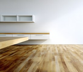 Clean Interior Design with Wooden Floor Detail