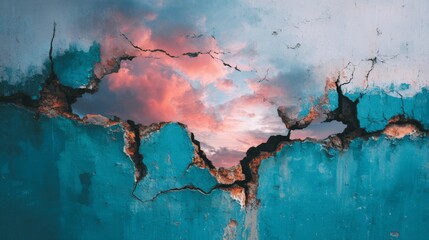 Wall with scratches has been coated in whitewash, featuring a background texture