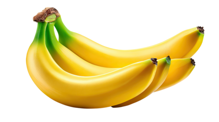 Golden Bunch of Bananas: A vibrant cluster of ripe bananas, bursting with a refreshing and healthy appeal, showcasing nature's simple goodness.