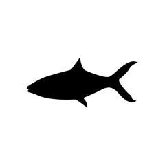 Fish icon isolated on white background. Fish silhouette. Vector illustration.